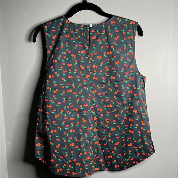 1901 Nordstrom Cherry Print Sleeveless Blouse Size Small - Picture 8 of 10